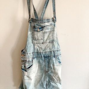 denim overall dress